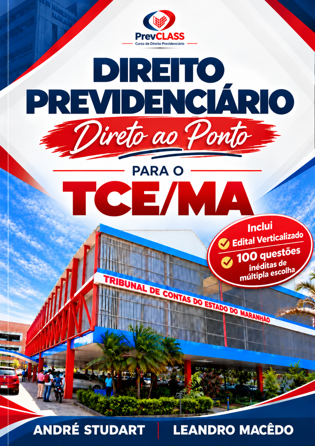 Capa do material Direito Previdenciário Direto ao Ponto para o TCE/MA, de André Studart e Leandro Macêdo